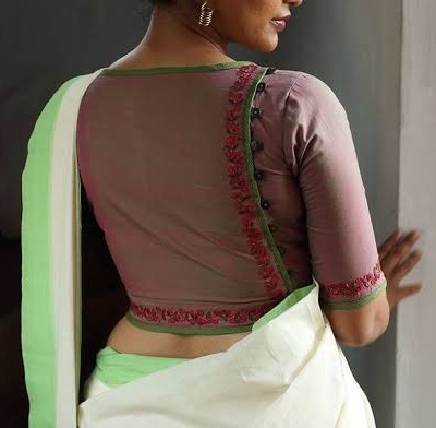 Stylish Back Design for Cotton Blouse