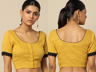 Yellow Cotton Blouse for Daily wear