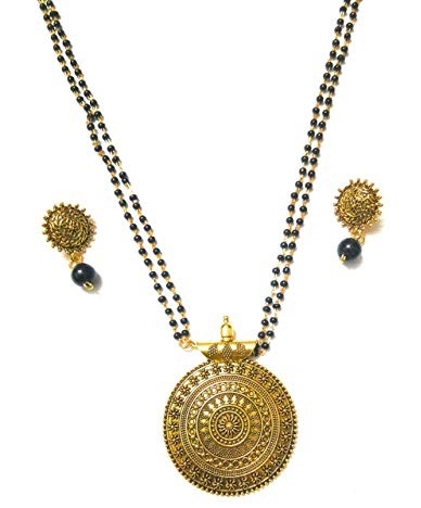 circular mangalsutra with antique touch