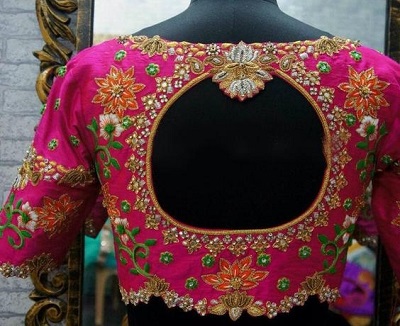 designer blouse back design