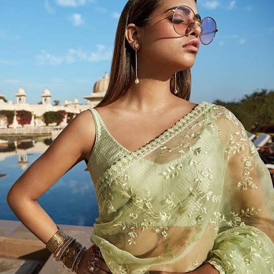 designer blouse design for net sarees