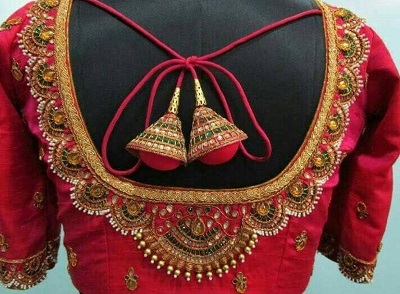 heavy work bridal blouse design