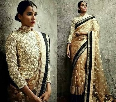 long blouse design for silk sarees
