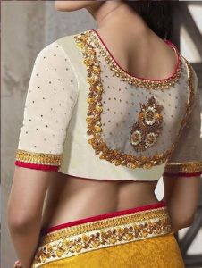 Top 30 Latest Net Saree Blouse Designs (2021) For Parties and Weddings