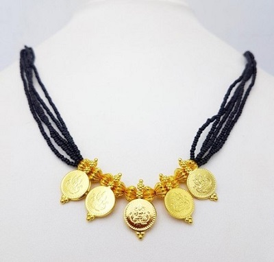 Coin Design South Indian Gold Mangalsutra Pattern