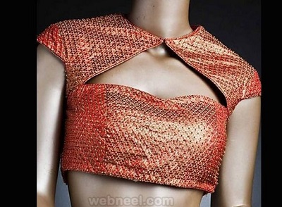 Cutout Pattern Blouse Neck Design For Sarees