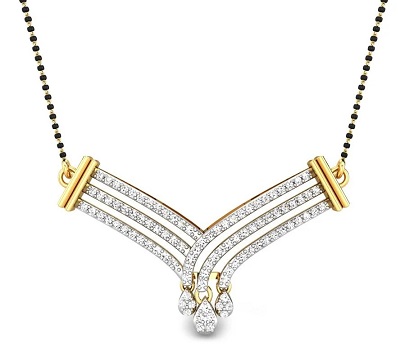 Delicate chain gold mangalsutra designs