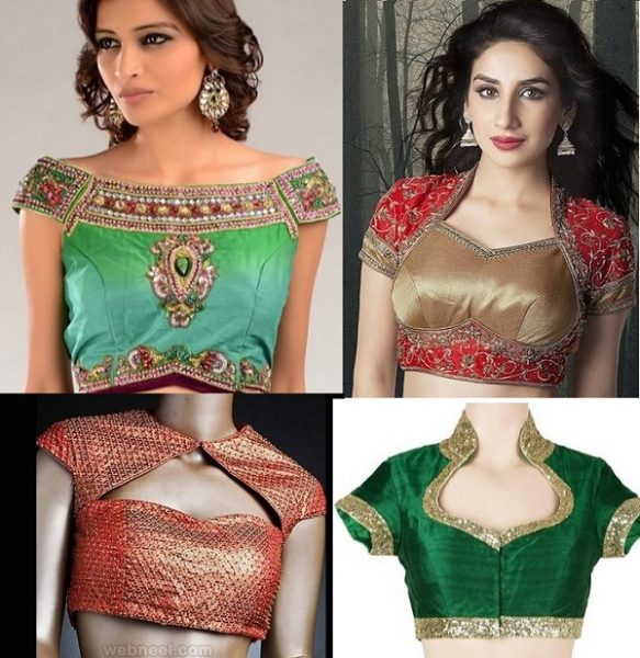 Saree blouse front neck designs catalogue