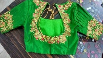 Maggam work Banarasi Blouse