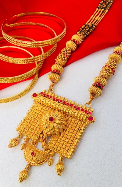 New Design 60 Gram Bridal Gold only Mangalsutra Design