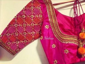 15 Latest Thread Work Blouse Designs for Sarees and Lehengas - Tips and ...
