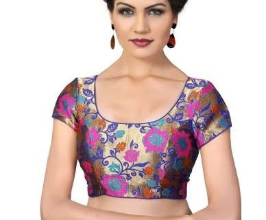 Printed Banarasi Blouse Design