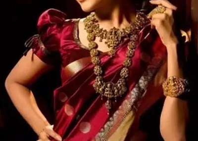 Satin Silk saree blouse for party