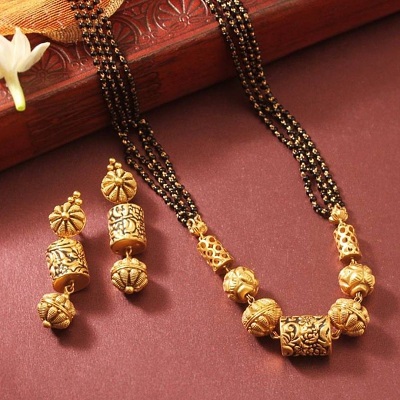 Stylish Tibetan Bracelet Like Mangalsutra Design