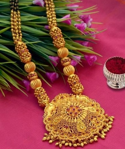 Very Heavy Mangalsutra With Necklace Pattern