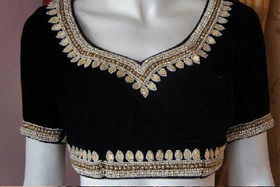 wedding saree blouse neck design