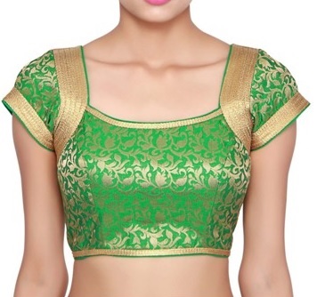 Green brocade stylish designer blouse