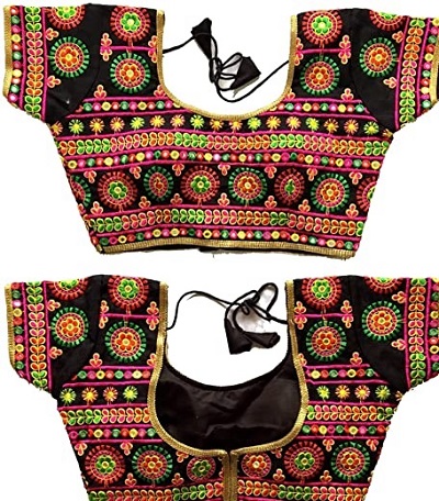 Multicolor Gujarati Mirror Style Design