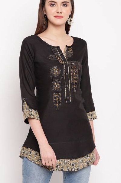 Short office Tunic Kurta With long Sleeves