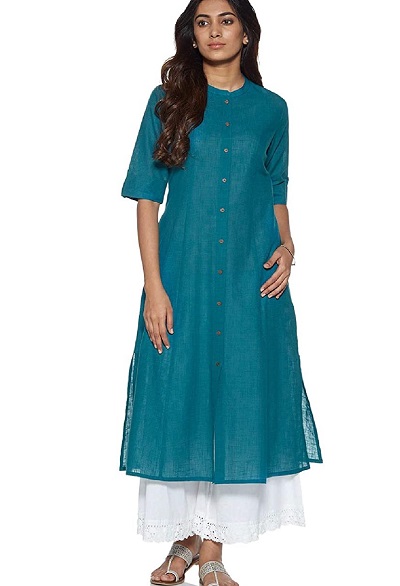 Stylish Women A Line Kurta With Centre Placket