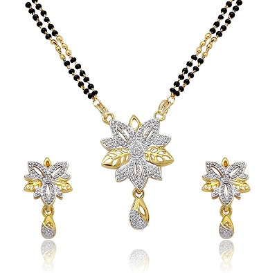 Dainty Mangalsutra pattern and Earrings