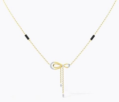 Delicate bow shaped Mangalsutra pattern