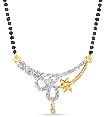 Everyday wear diamond Mangalsutra pattern