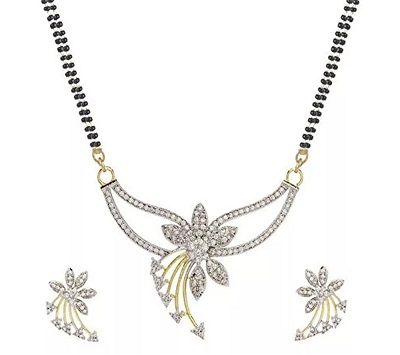 Mangalsutra and earring set design