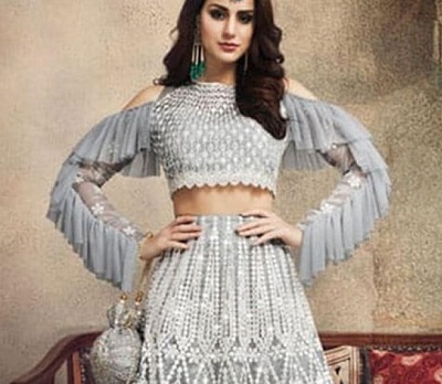 Ruffles sleeves blouse for lehenga