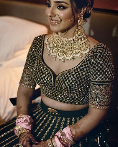 Stylish Sequin Studded Bridal Blouse