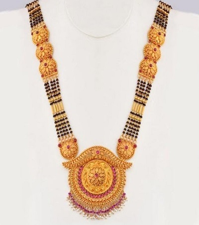 Thick Side beaded chain with heavy pendent mangalsutra