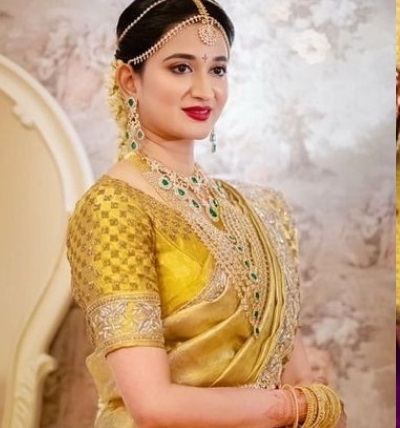 Yellow Blouse For Bridal Silk Sarees