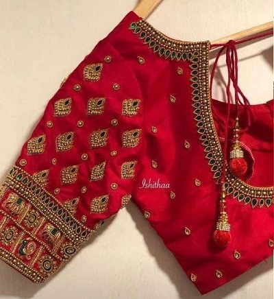 Bridal occasion saree blouse for festivals