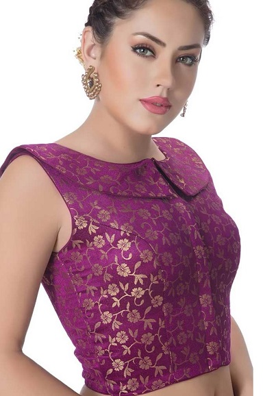 Collared Saree Blouse for Festivals