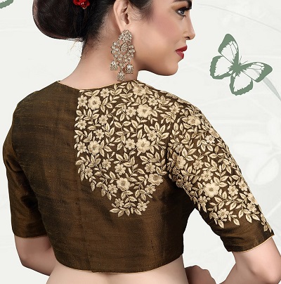 Half Part Embroidery Work Blouse