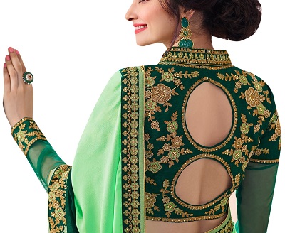 Heavy Embroidered Saree Blouse