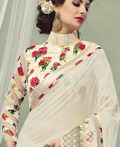 High Neck Saree Blouse For Summers