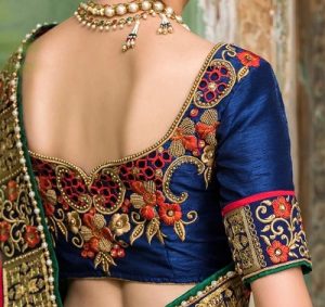 20 Latest Embroidered Saree Blouse Designs To Try in 2022 - Tips and Beauty