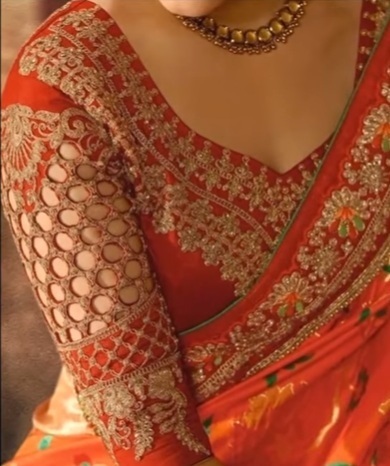 Small cutwork Pattern Sleeves for Saree Blouses