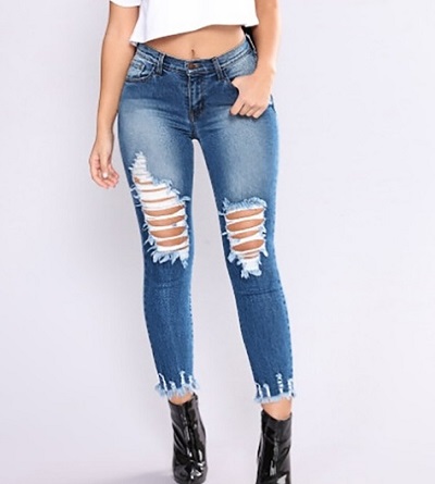 Ankle Rugged Up Jeans
