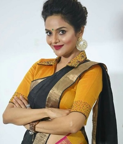 Cotton Collar Saree Blouse Design