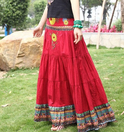 Cotton Long Skirt Design