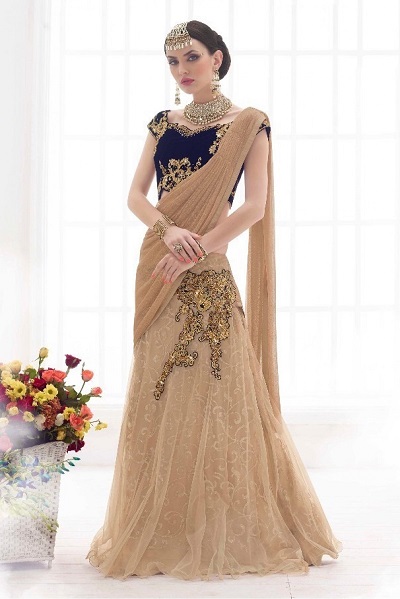 Designer Festive Wear Saree Style Dress