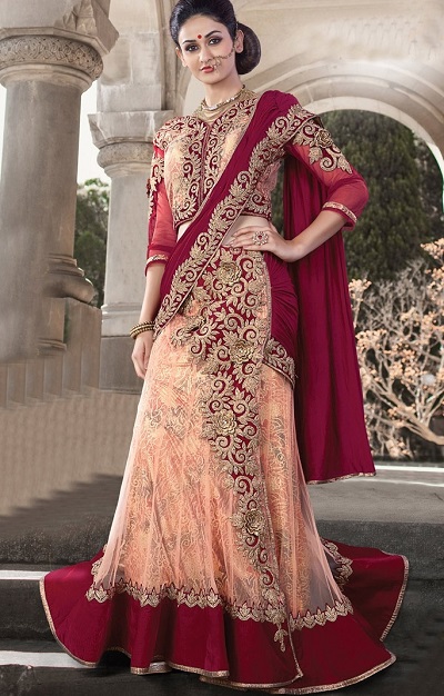 Embroidered Lehenga Dress Saree