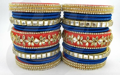 Fancy Bangle Set With Kundan work Design