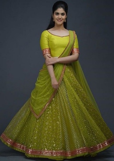 Fresh Green Lehenga For Ethic Functions