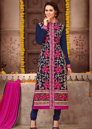 Front Cut suit with Churidar