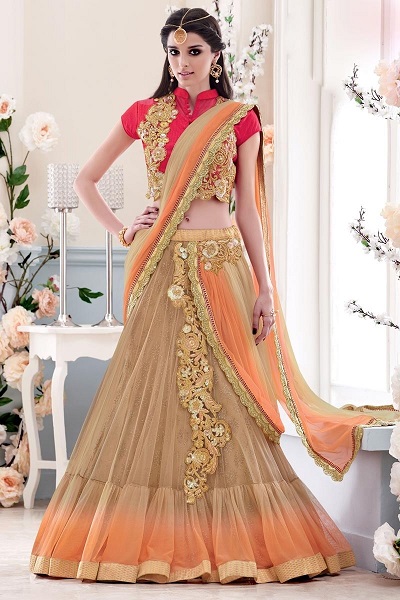 Full Flared Lehenga Saree Dress