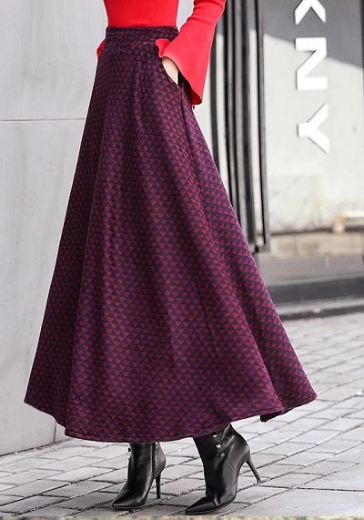 Full Flared Skirt With Long length