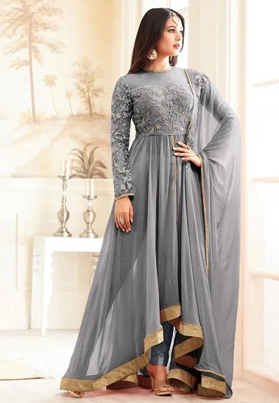 Grey Traditional Indian Dress